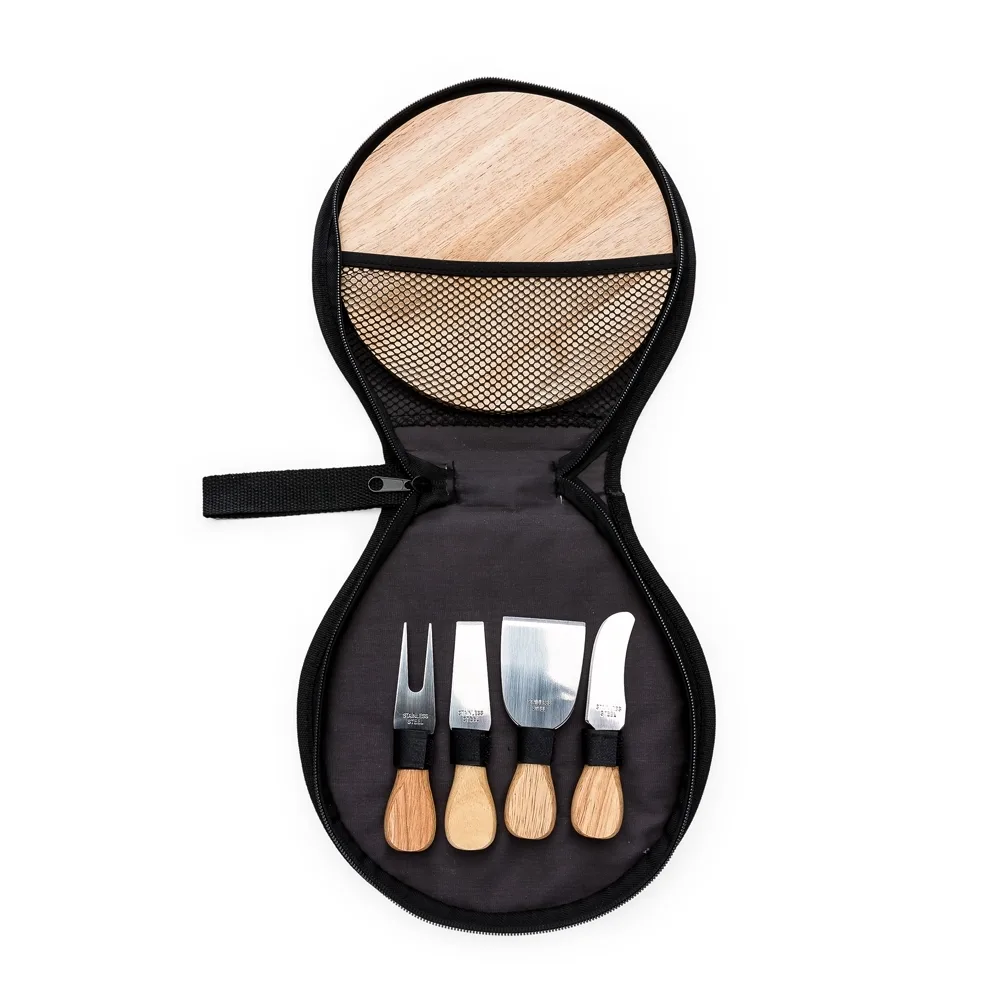 Kit Queijo c/ 5 Peças Bolsa c/ Ziper